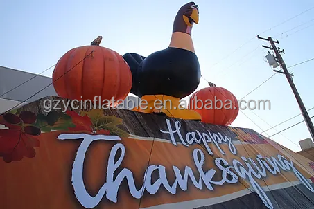 Guangzhou outdoor Christmas giant inflatable turkey for advertising