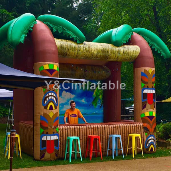 Inflatable tiki pub bar tent inflatable display bar inflatable tiki bar for advertising fun food concession stand