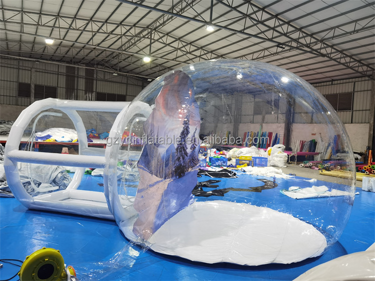 Commercial inflatable balloon dome tent with tunnel for rental