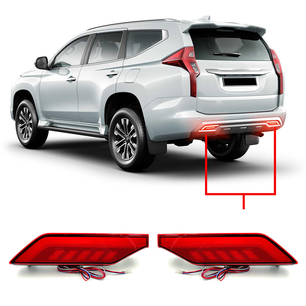 YCL FACTORY car led reflector bumper light modified for Mitsubishi Pajero Montero with flowing signal turning light