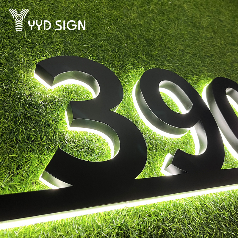 Yydsign Custom Indoor Wall Store Shop Signage Illuminated 3D Business Logo Advertisement Acryl Letter Led Outdoor Light Sign