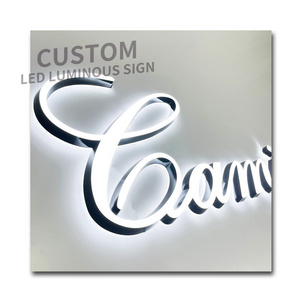 Yydsign Custom Indoor Wall Store Shop Signage Illuminated 3D Business Logo Advertisement Acryl Letter Led Outdoor Light Sign