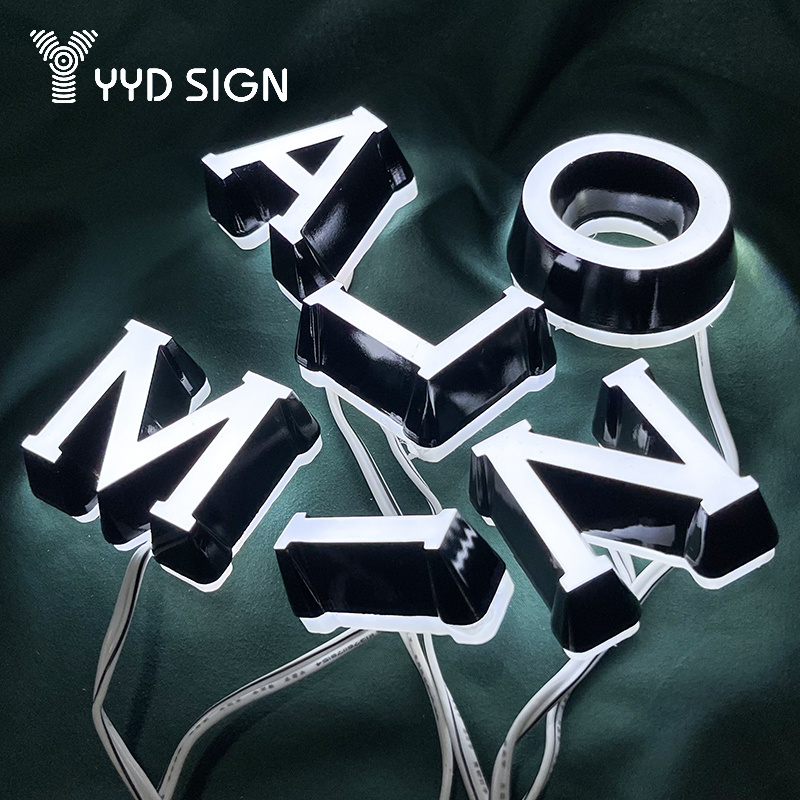 Yydsign Custom Indoor Wall Store Shop Signage Illuminated 3D Business Logo Advertisement Acryl Letter Led Outdoor Light Sign