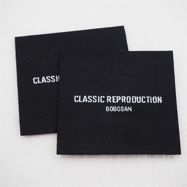 Eco-friendly Luxury Custom clothing label woven label making machine Sustainable premium woven label