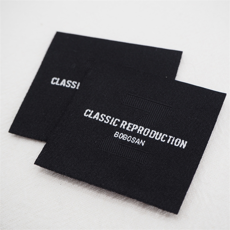 Eco-friendly Luxury Custom clothing label woven label making machine Sustainable premium woven label