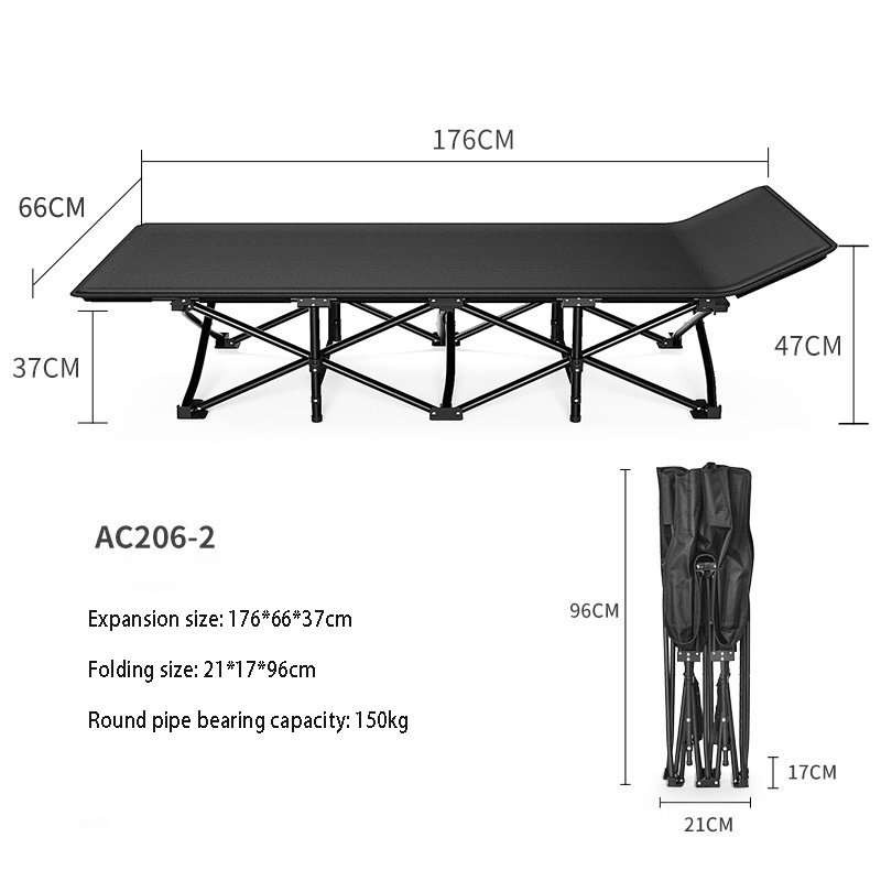 Simple fold camp bed portable foldable outdoor bed folding camping field bed camping cot