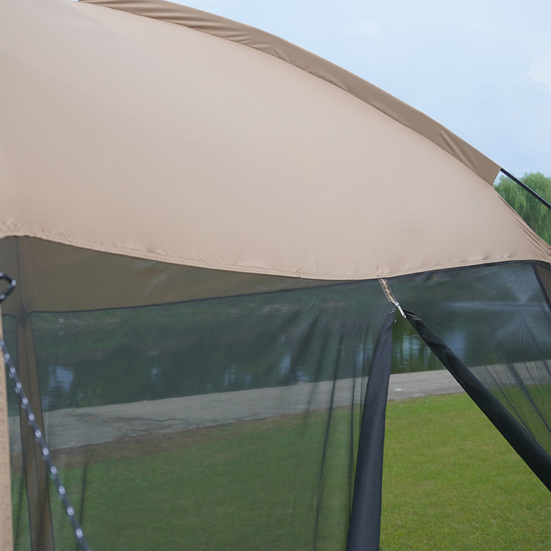 Large Outdoor Camping Tent Hot Sale Double Deck Leisure Awnings Anti-Mosquito Mesh Pergola for Multi-Person Outdoor Adventures