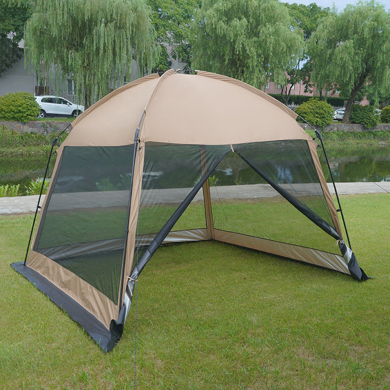 Large Outdoor Camping Tent Hot Sale Double Deck Leisure Awnings Anti-Mosquito Mesh Pergola for Multi-Person Outdoor Adventures