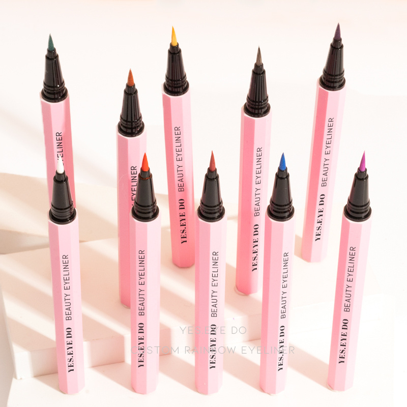 Hot sale Magic Self-adhesive Eyelash Liquid eyeliner custom logo glue eyeliners pink Lasting Magic Eyeliner Glue color