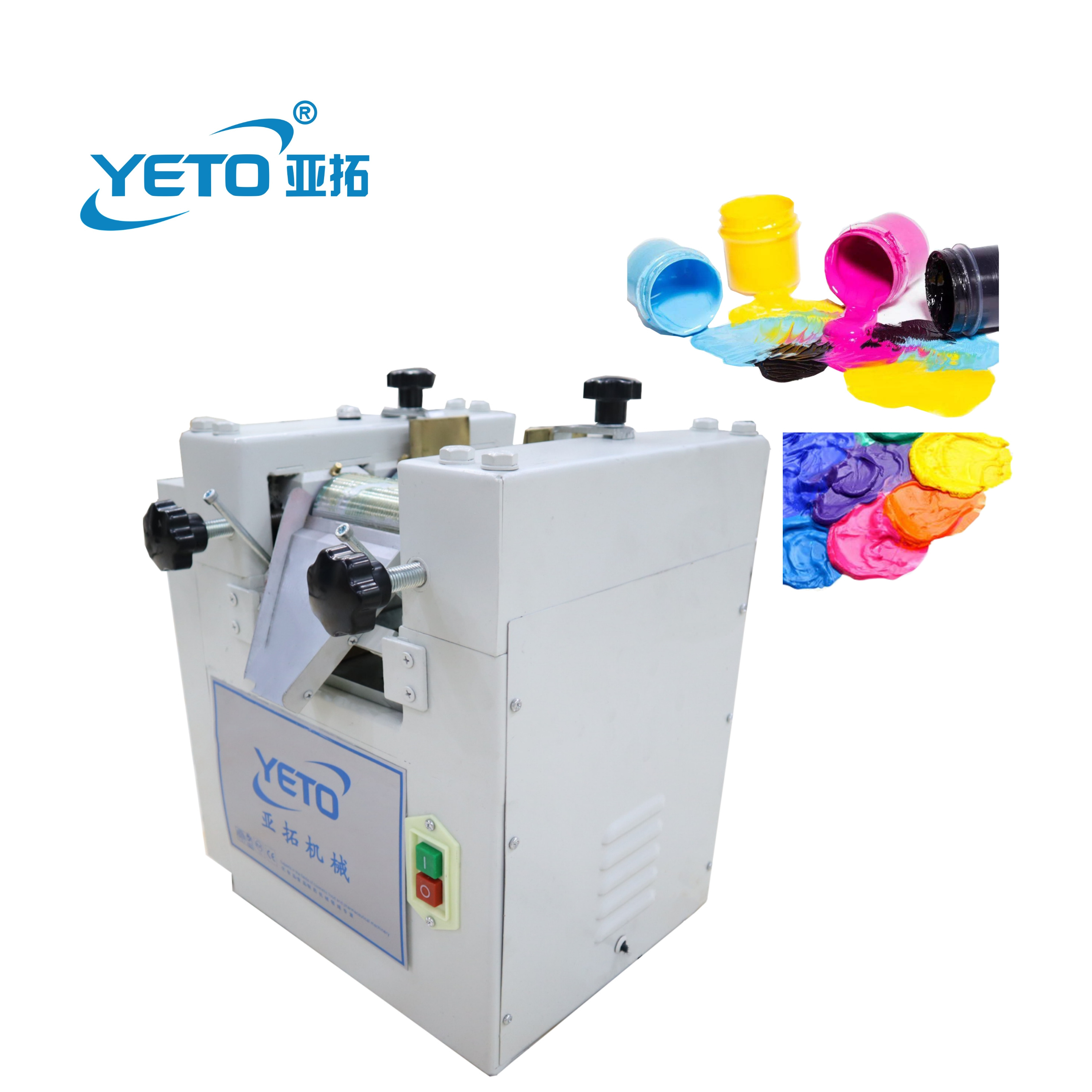 YETO-Small Lab Scale Three Roller Mill Paint Plastic Soap Pigments Grinding Machine Inks Coatings Cosmetics Grinding Roller