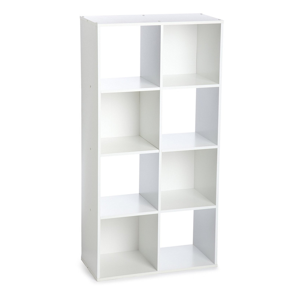 Wooden 8 Cube Storage Closet Organizer White