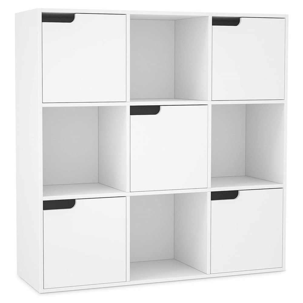 9 Cube Bookcase Cabinet with Doors