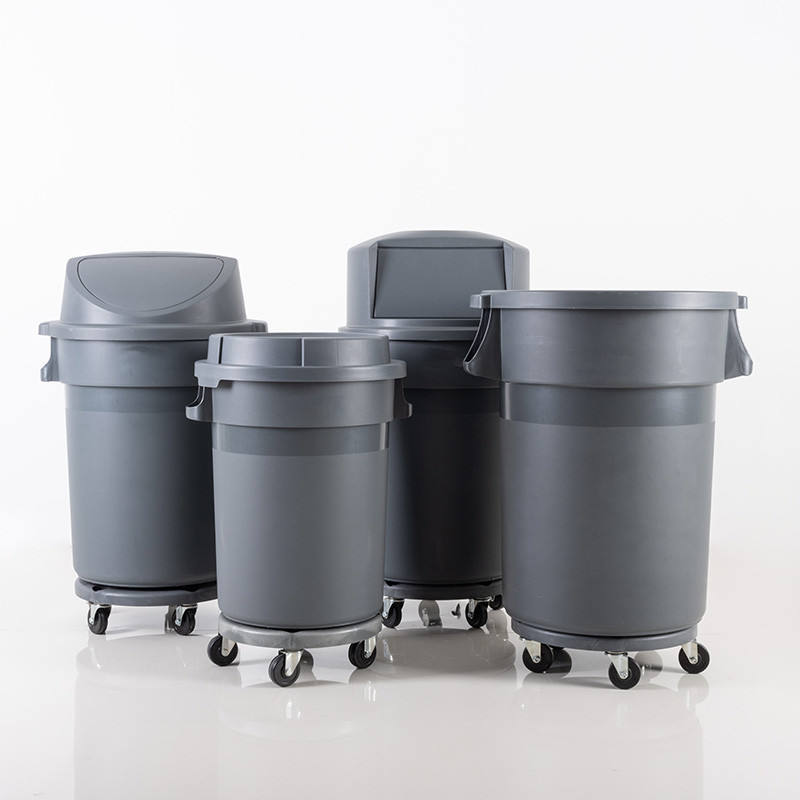 Hotel Commercial Restaurant Outdoor Large Garbage Bin Circular Cart Garbage Bin