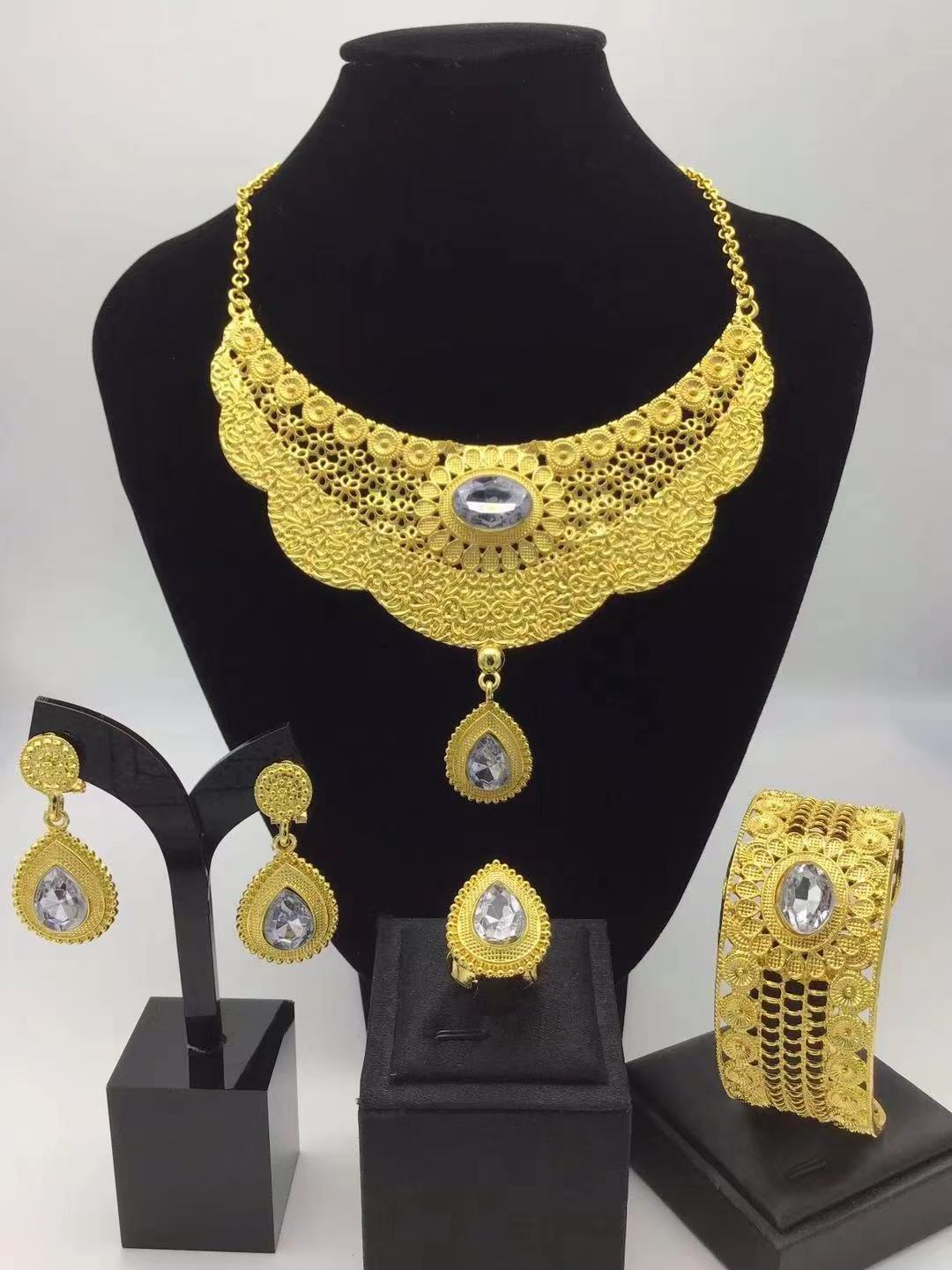 YGL women african luxury necklace fine jewelry jewelry sets wholesale china gold plated 18k