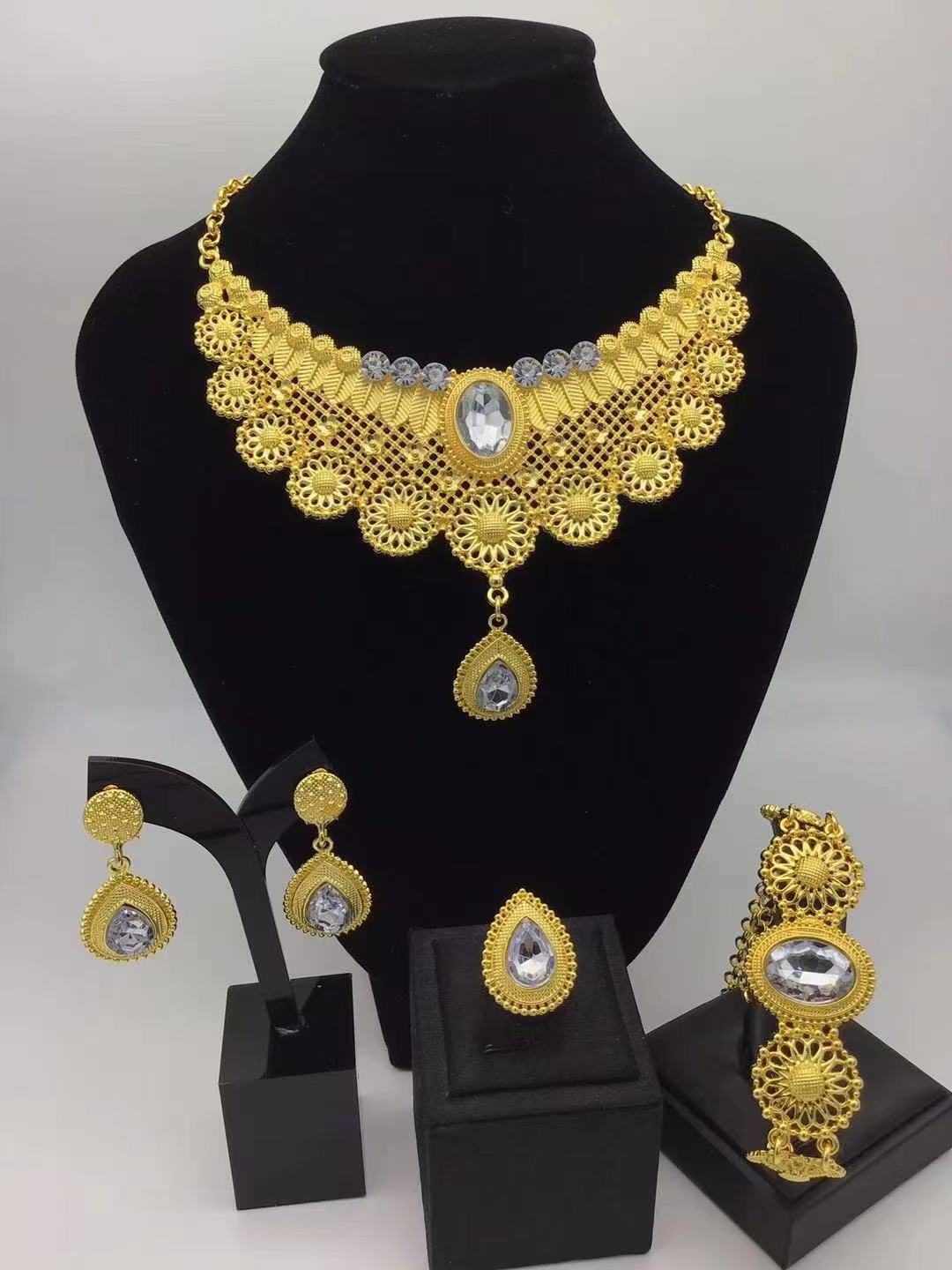 YGL luxury 2024 18k necklace dubai gold 24k fine jewelry jewelry sets fashion gold necklace set