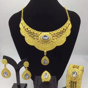 YGL women african luxury silver plated necklace fashion jewelry jewelry sets wholesale china gold plated 18k