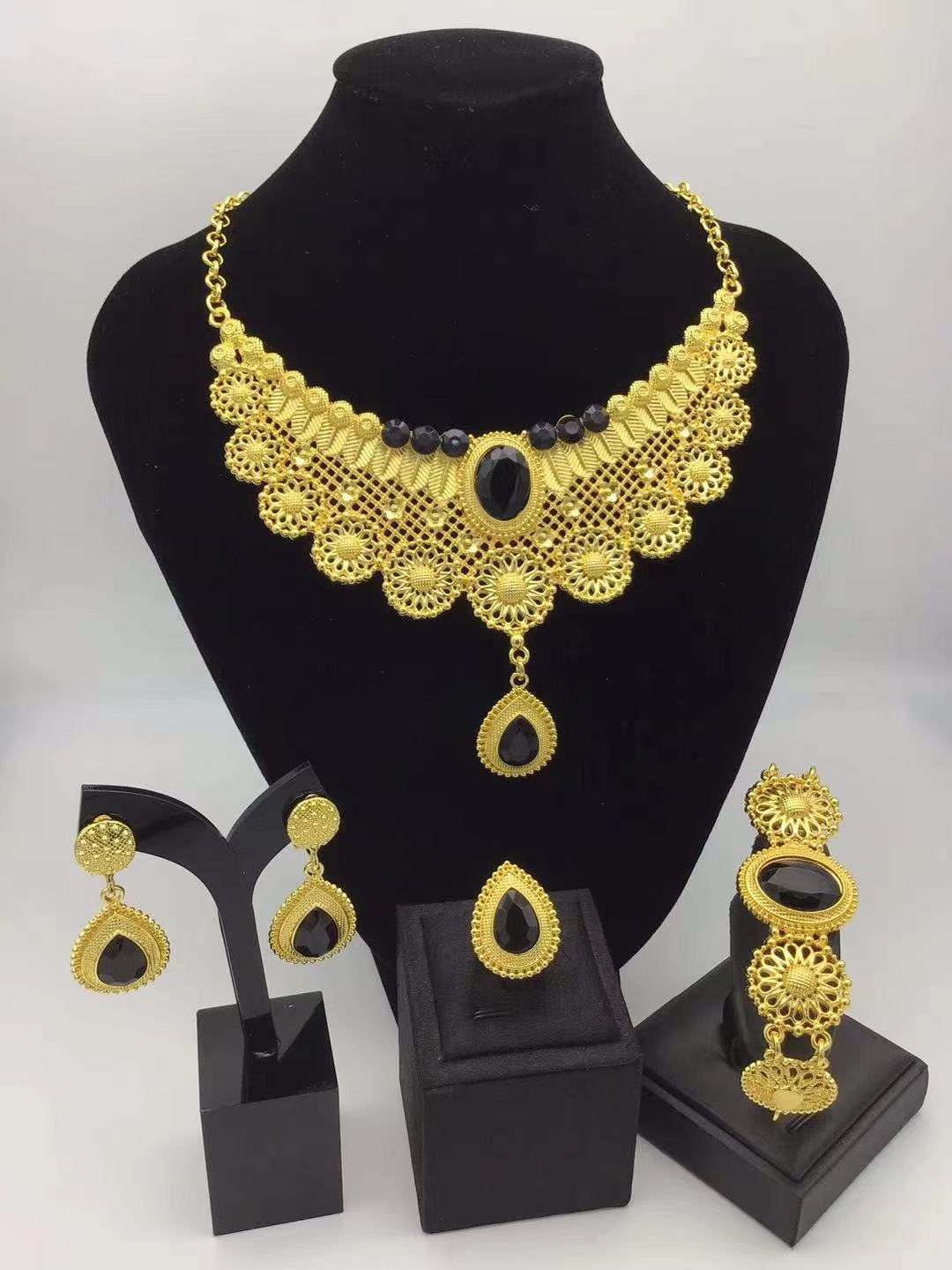 YGL luxury 2024 18k necklace dubai gold 24k fine jewelry jewelry sets fashion gold necklace set