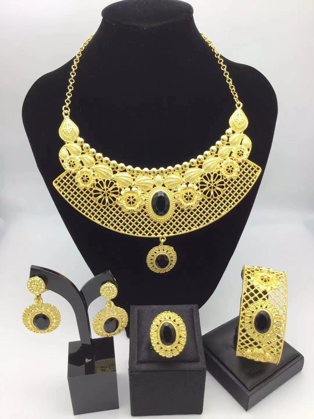 YGL women african luxury necklace fine jewelry jewelry sets wholesale china gold plated 18k