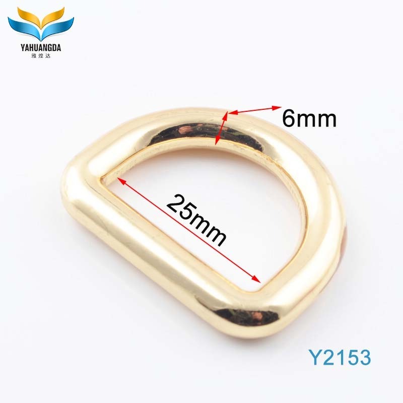 wholesale high quality handbag hardware/shoe accessories adjustable shape d ring die casting zinc alloy D fitting