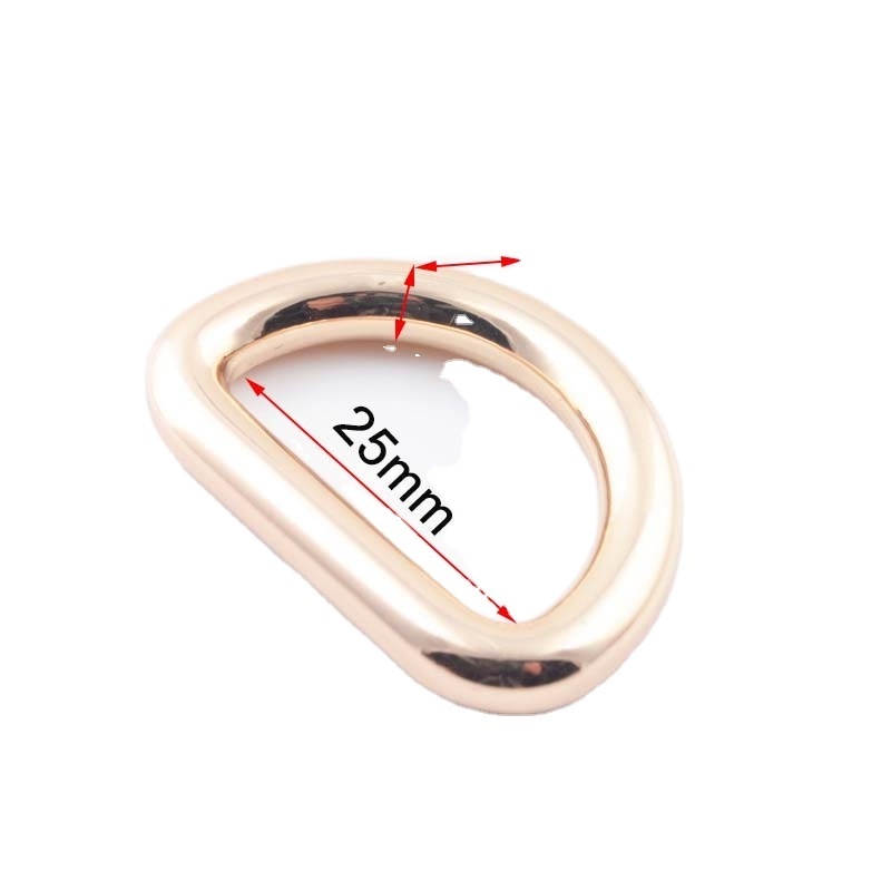 wholesale high quality handbag hardware/shoe accessories adjustable shape d ring die casting zinc alloy D fitting