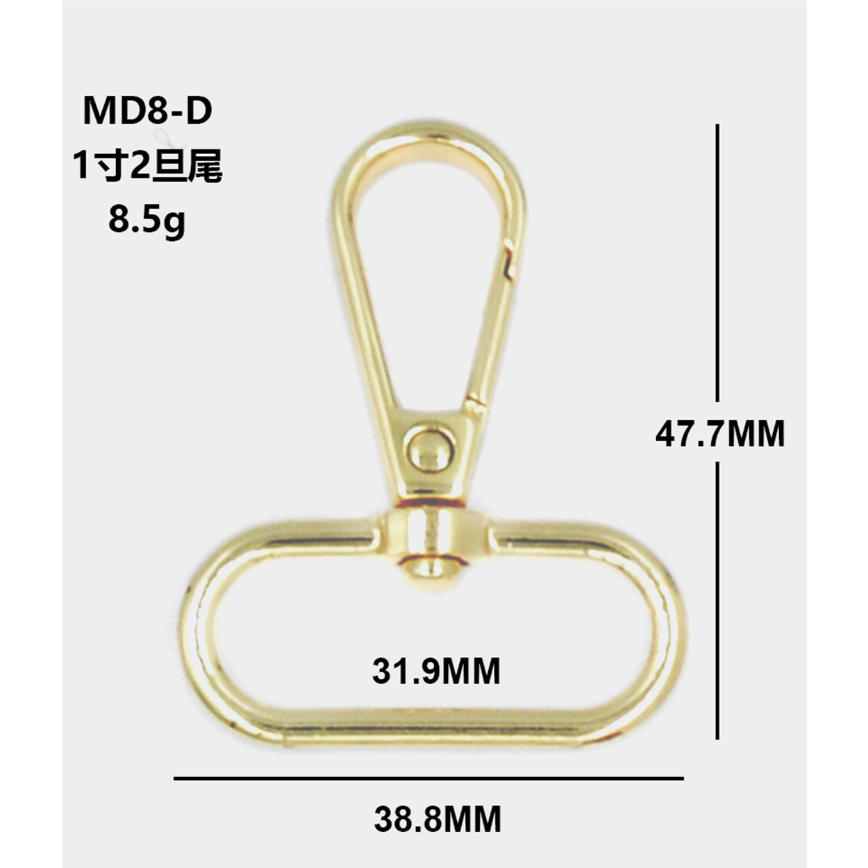 High quality Metal Bag Belt Accessories Snap Hook Safety Snap Hook For Wholesale