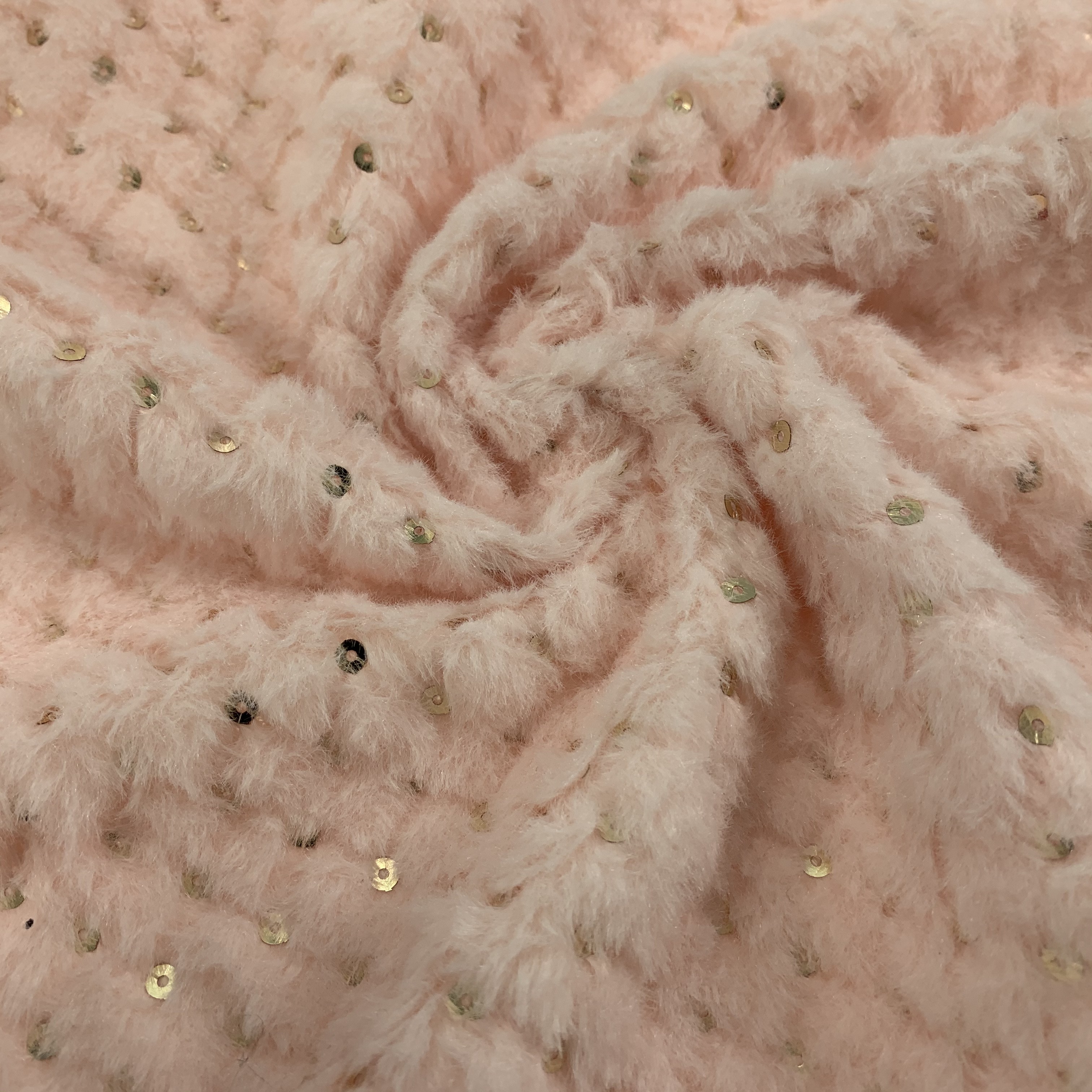 Knitted Fur Polyester Plush Fabric Soft Anti Rabbit Hair Glitter Polyester Plush Fabric For Clothing Shoes Bags Accessories