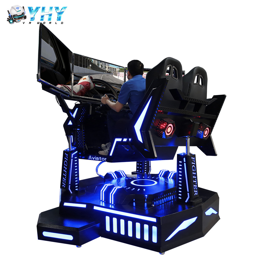 Indoor Amusement Products Vr 3 Screen 6 Dof Motion 4D Car Gaming Chair Racing Simulator