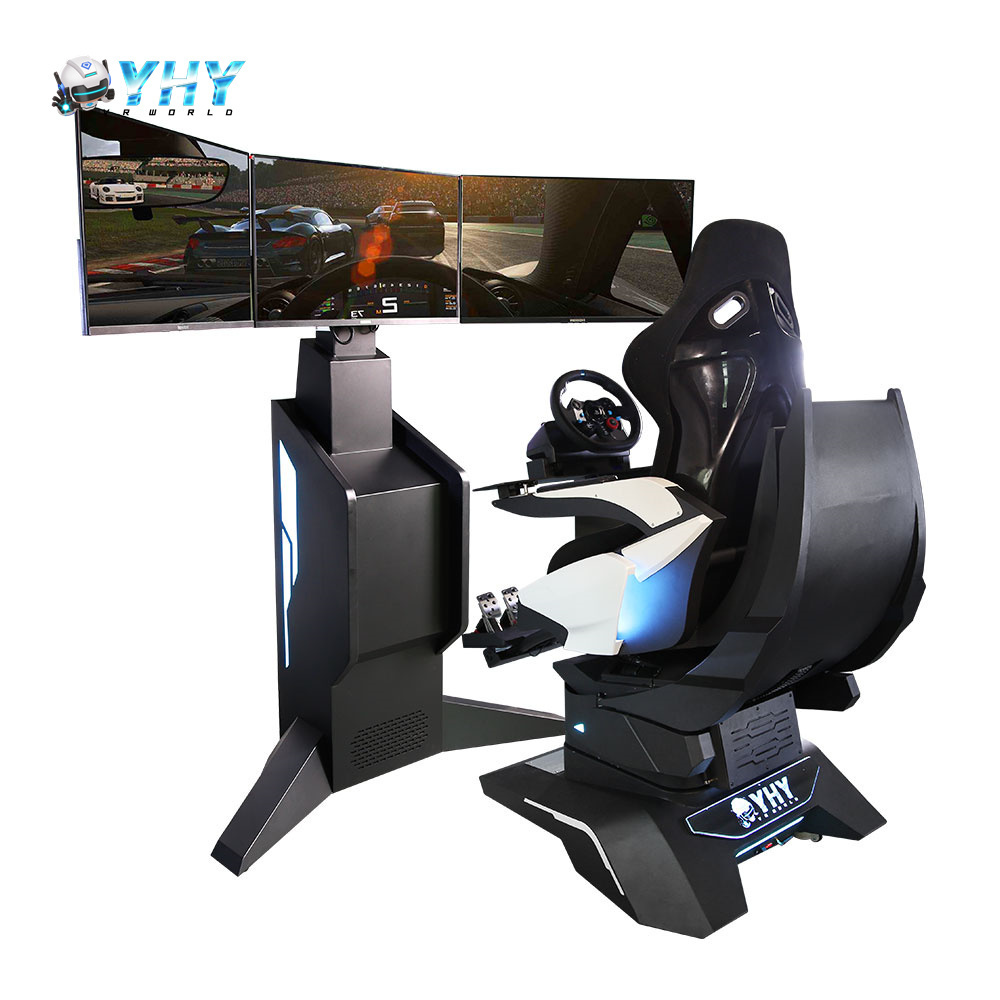 YHY Aluminum Alloy Frame Amusement Products Game Machine 3 Screen 3 Dof Motion Chair Simulator VR Racing