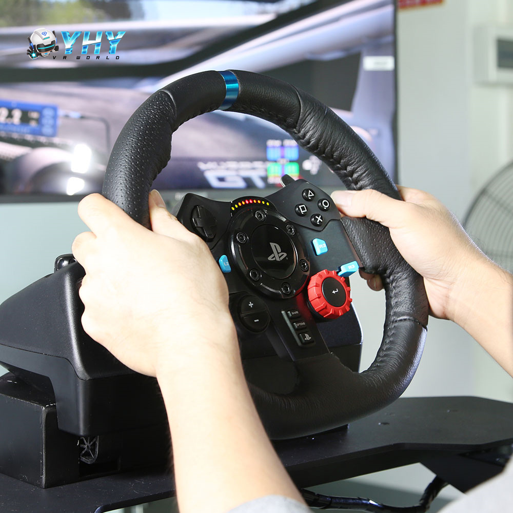 YHY All-aluminum Alloy Steering wheel Ar equipment 32 inch Screen 3 Dof Motion 4D Car Gaming VR Racing Simulator