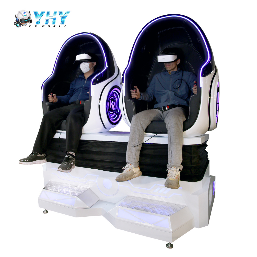 YHY Double seats over 200 games videos five effects virtual reality simulator 9d cinema vr egg chair