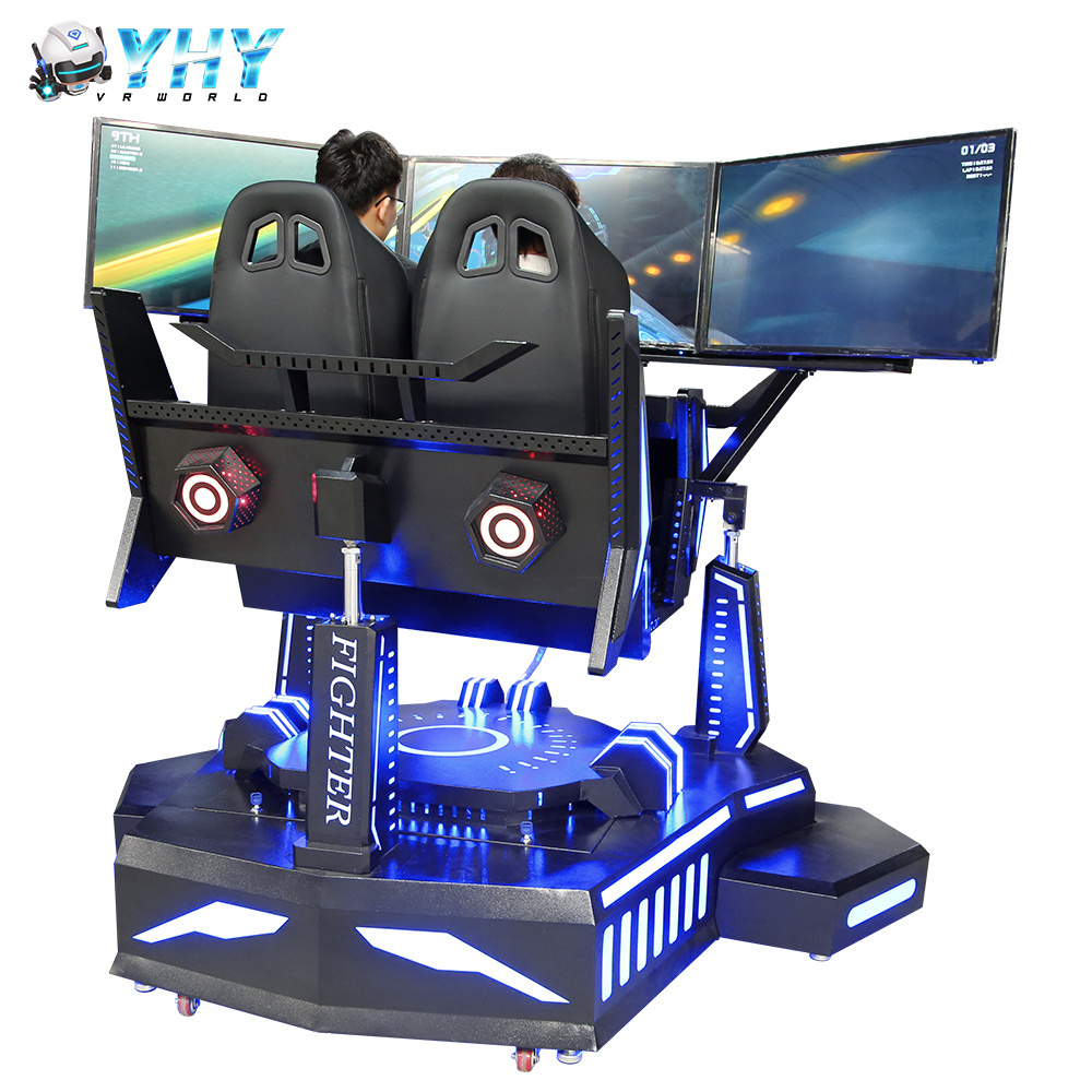 Indoor Amusement Products Vr 3 Screen 6 Dof Motion 4D Car Gaming Chair Racing Simulator