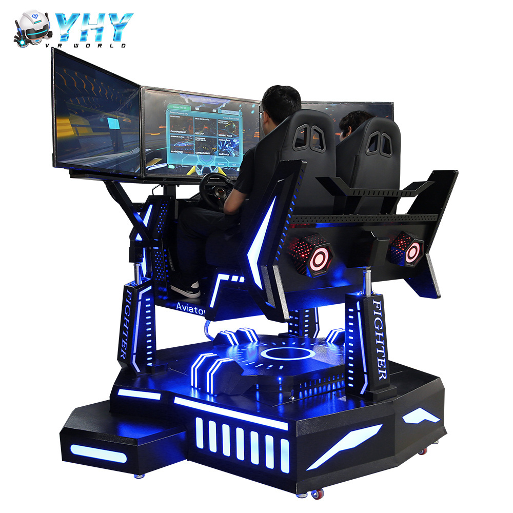 Indoor Amusement Products Vr 3 Screen 6 Dof Motion 4D Car Gaming Chair Racing Simulator