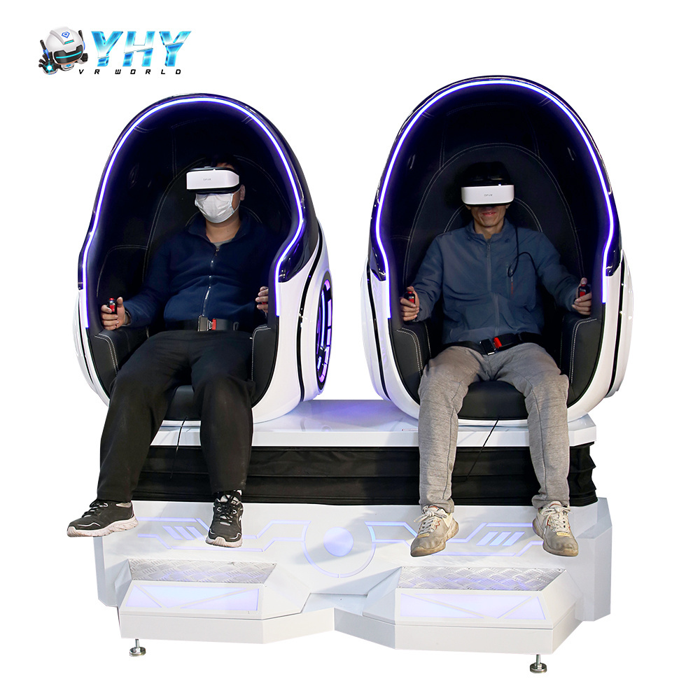 YHY Double seats over 200 games videos five effects virtual reality simulator 9d cinema vr egg chair