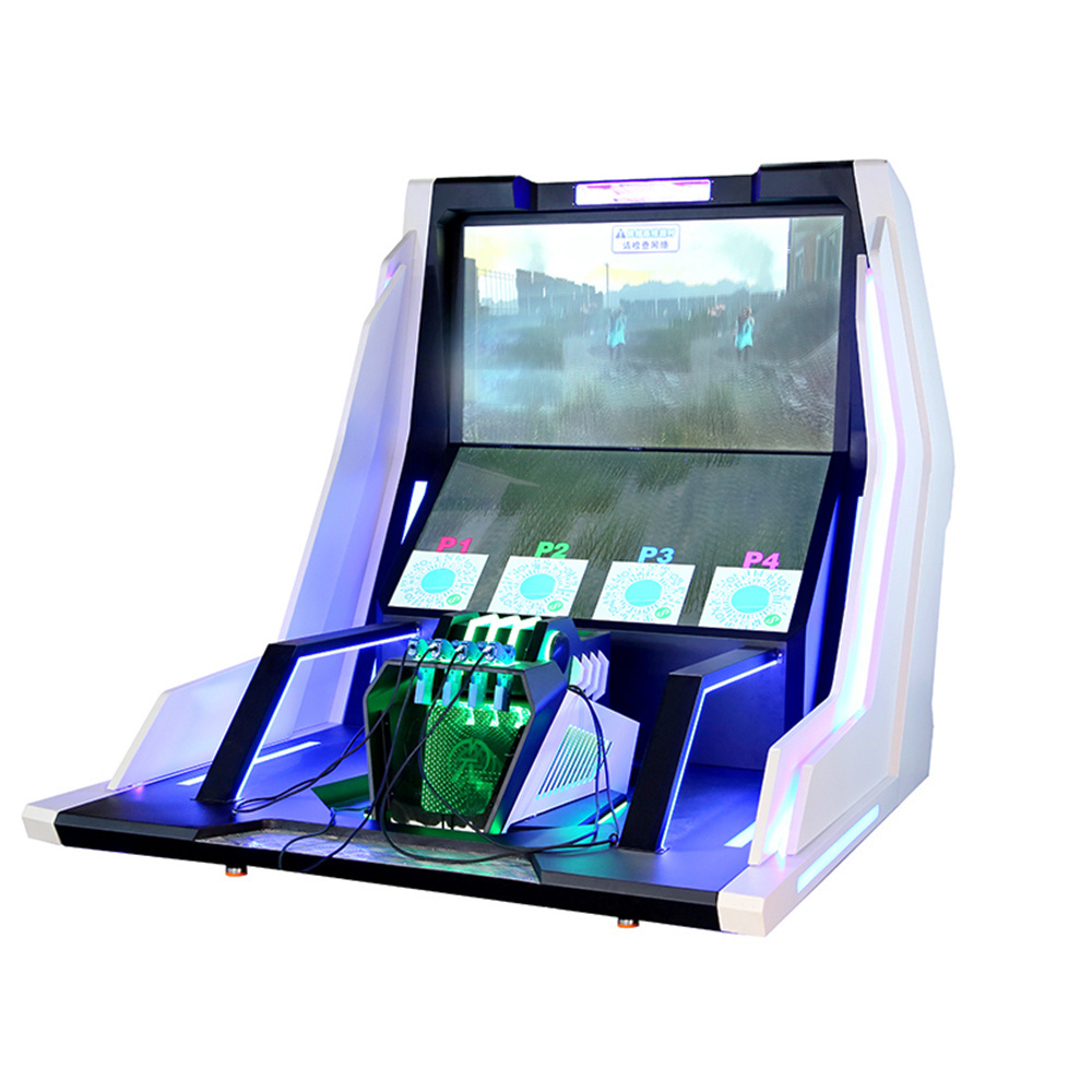 YHY upgraded Manufactured CS Hunting Zombie 4 Players Infrared TV Gun Shooting Arcade Game Machine