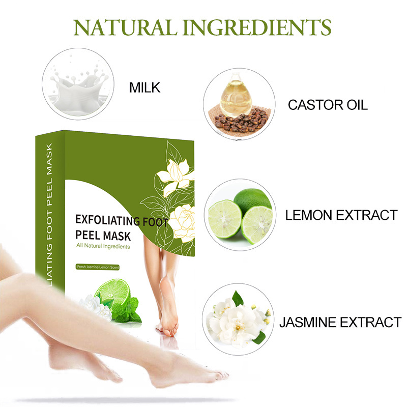 OEM/ODM Organic Foot Peel Exfoliation Mask For Feet Dry Skin Moisturizing