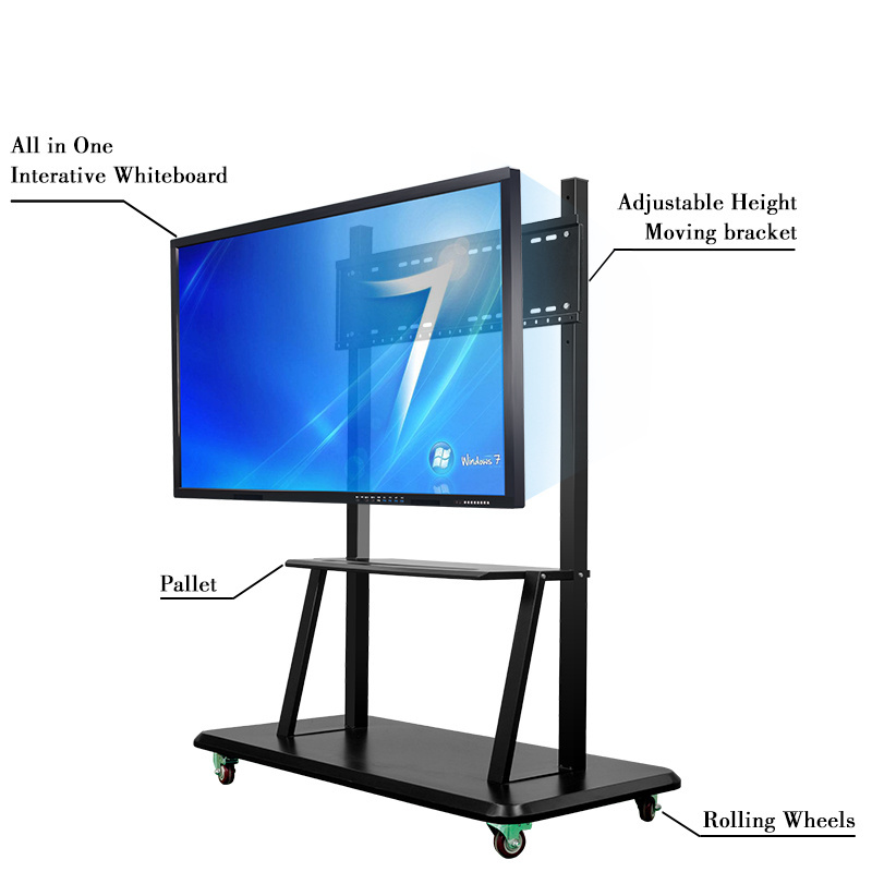 High Performance Interactive Boards 32 43 49 55 65 70 75 85 98 Inch Mobile Stand for Touch Infrared Whiteboard