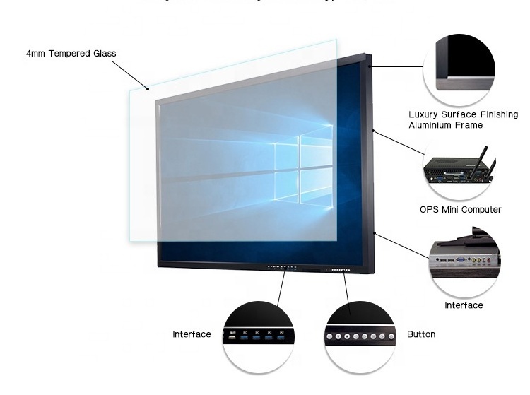 New Trends Meeting Smart Interactive Board Lcd Touch Screen 70 Inch Interactive Whiteboard Interactive Smart Board