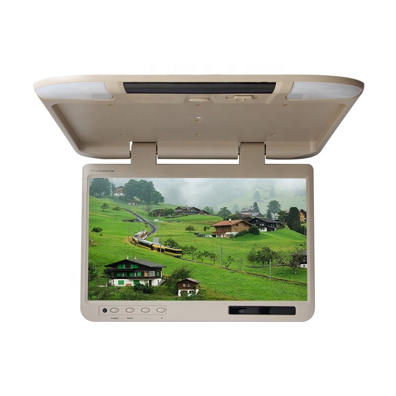 21.5 21.5 Inch bus lcd Monitor 22 30 inch Flip Down Car Monitor Ceiling Mounted TV with USB FM HD-MI Roof TV Video MP5 Player