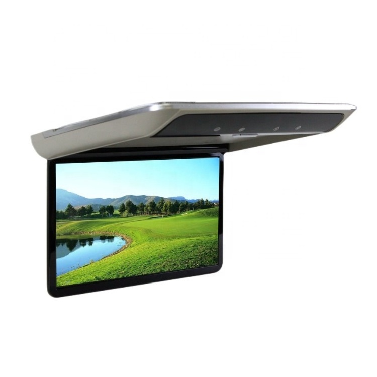 2024 New 13.3 Inch Car Bus Flip Down Ceiling Roof Mounted Android Monitor Capacitive Touch Screen Entertainment Equipment