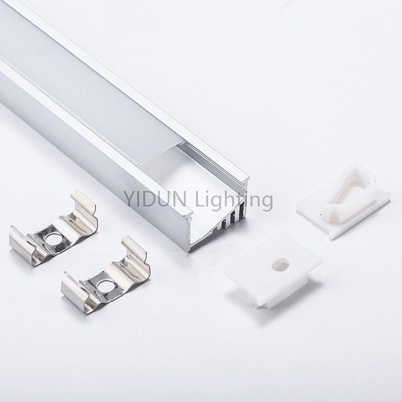 YIDUN Office LED Lighting 3-Inch Recessed round Aluminum Profile Linear Light with Angle Cutting Service YPR2113