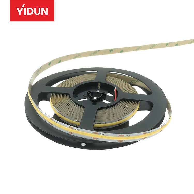 YIDUN Cutting-Edge COB LED Strip with 3-Year Warranty, 480 LEDs, CE RoHS, 12V/24V, 100ft Warm White 6500K Light