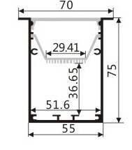 New Aluminum Extruded Housing LED Commercial Office Lighting