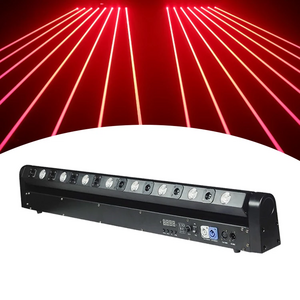 Yifa 8 Eyes DMX 500mw Lazer Red Bar Moving Head Laser Light For DJ Disco Night Club Event Stage