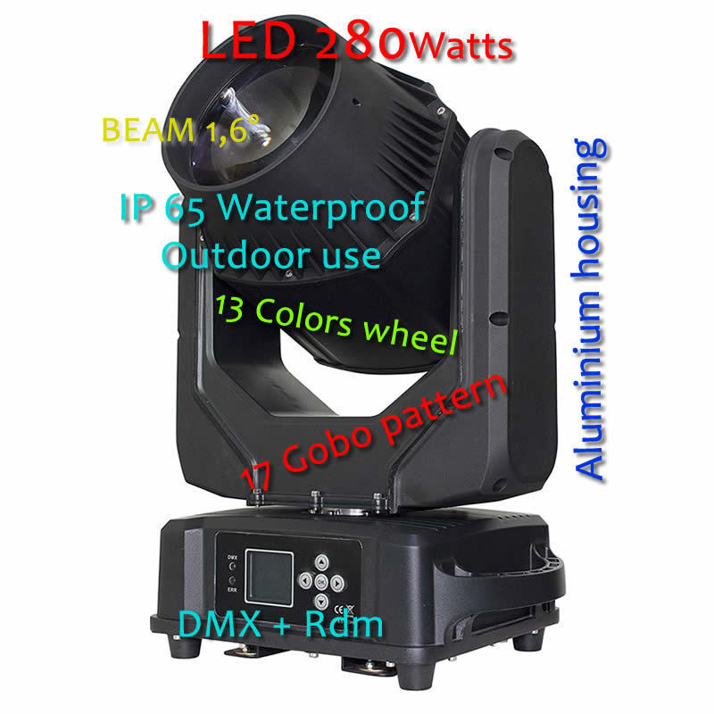 2024 hot sell outdoor waterproof IP65 280W led beam moving head for building show