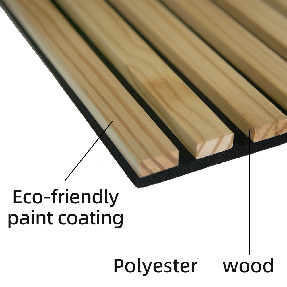 Modern style Non Toxin Flame Retardant Sound Absorption Wood Slat Wall Panel