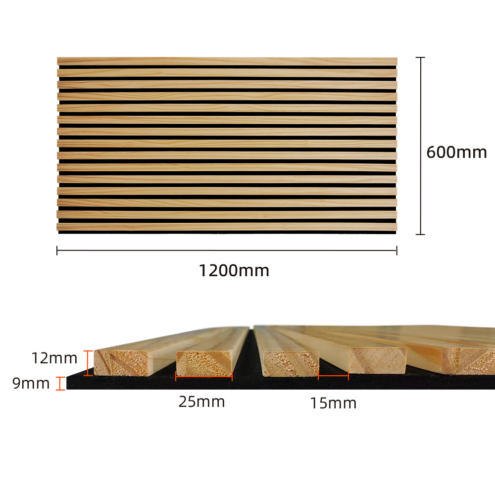 Modern style Non Toxin Flame Retardant Sound Absorption Wood Slat Wall Panel