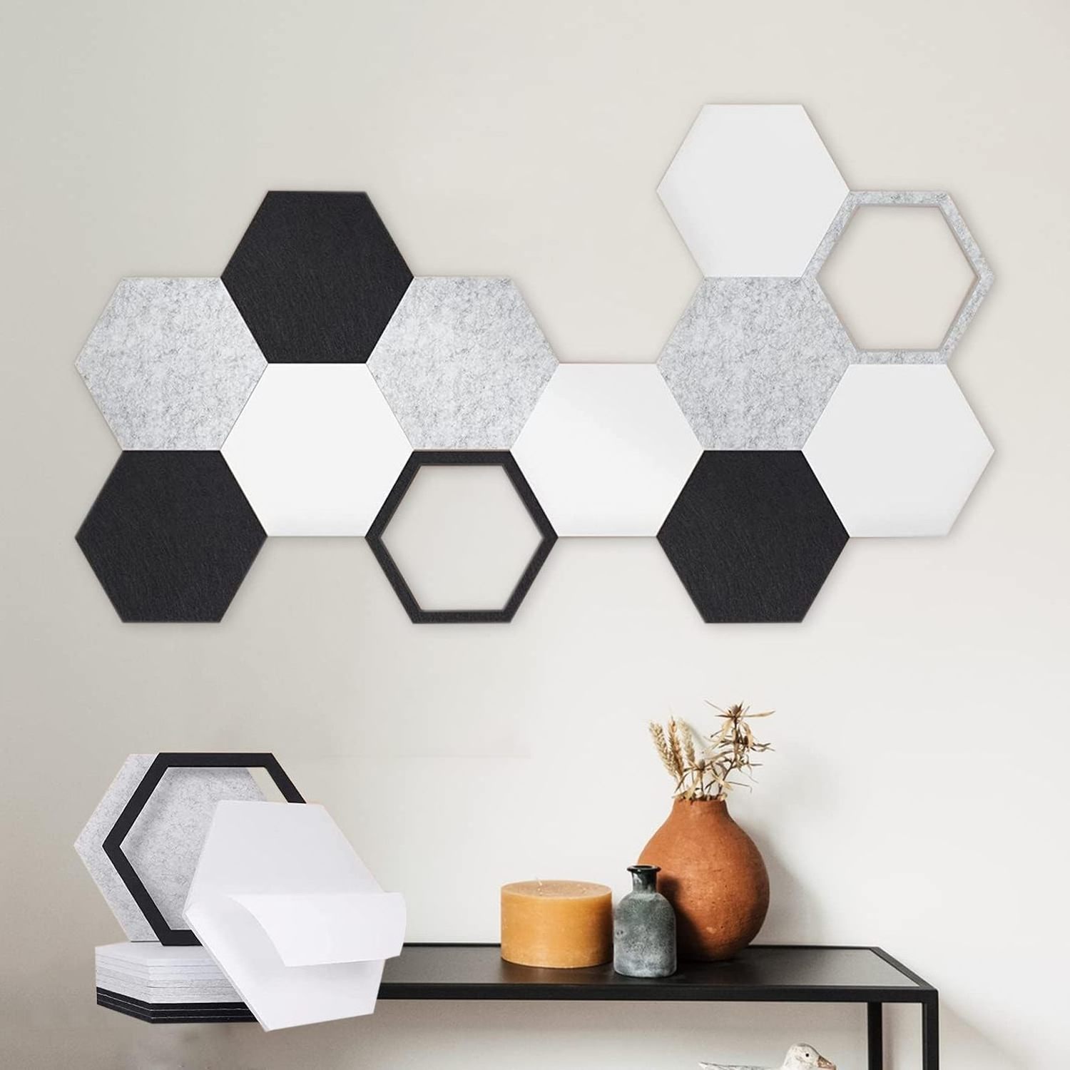 Felt Polyester Decorative Hexagon Wall Soundproof Acoustic Panels Hexagon Acoustic Panels