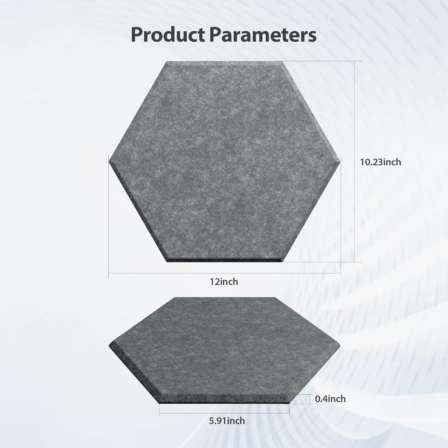 12 Pack Self-adhesive Hexagon Polyester Fiber Sound-absorbing Panel Hexagon PET Felt Sound Proof Wall Panels Acoustic Panels