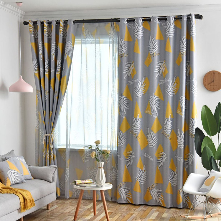 Wholesale Customized European Style Window Lace Fabric Blackout Curtains Printing Curtains For The Living Room Or Bedroom