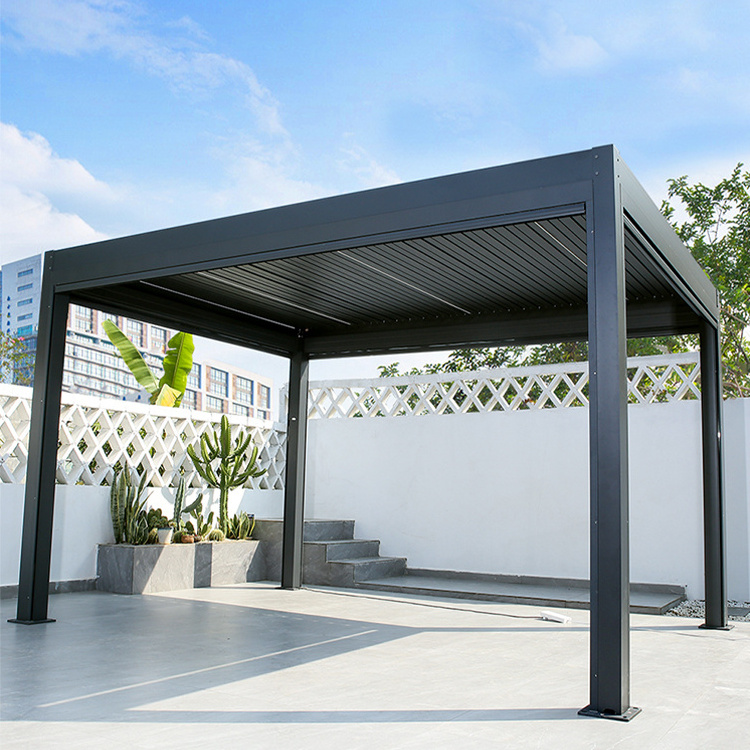 modern electric customized marble gazebo for sale aluminium outdoor poland garden buildings metal sheds louvered pergola